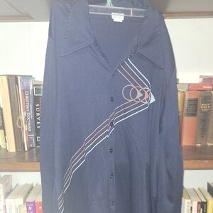 Vintage California polyester button down. Men's XL